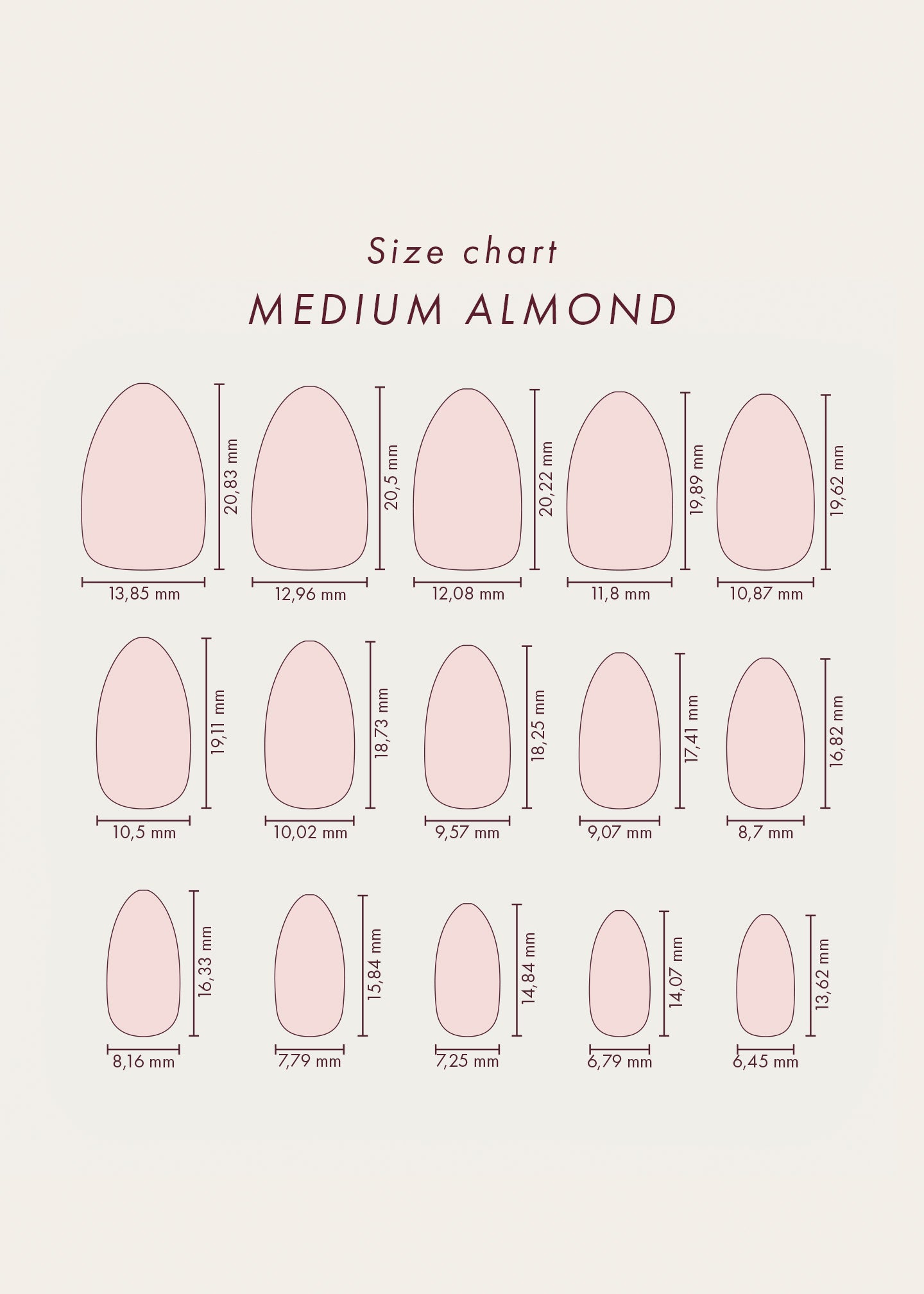 Ruby Red, Medium Almond